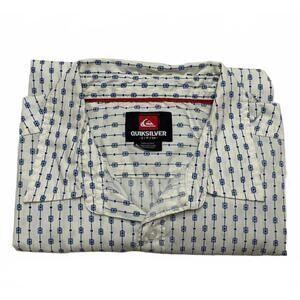 Quiksilver Men's Small Off-White Short Sleeve Shirt